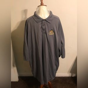 Tonix Mens Short Sleeve Collared Three Button Gray Polo Shirt Size 4XL/5XL